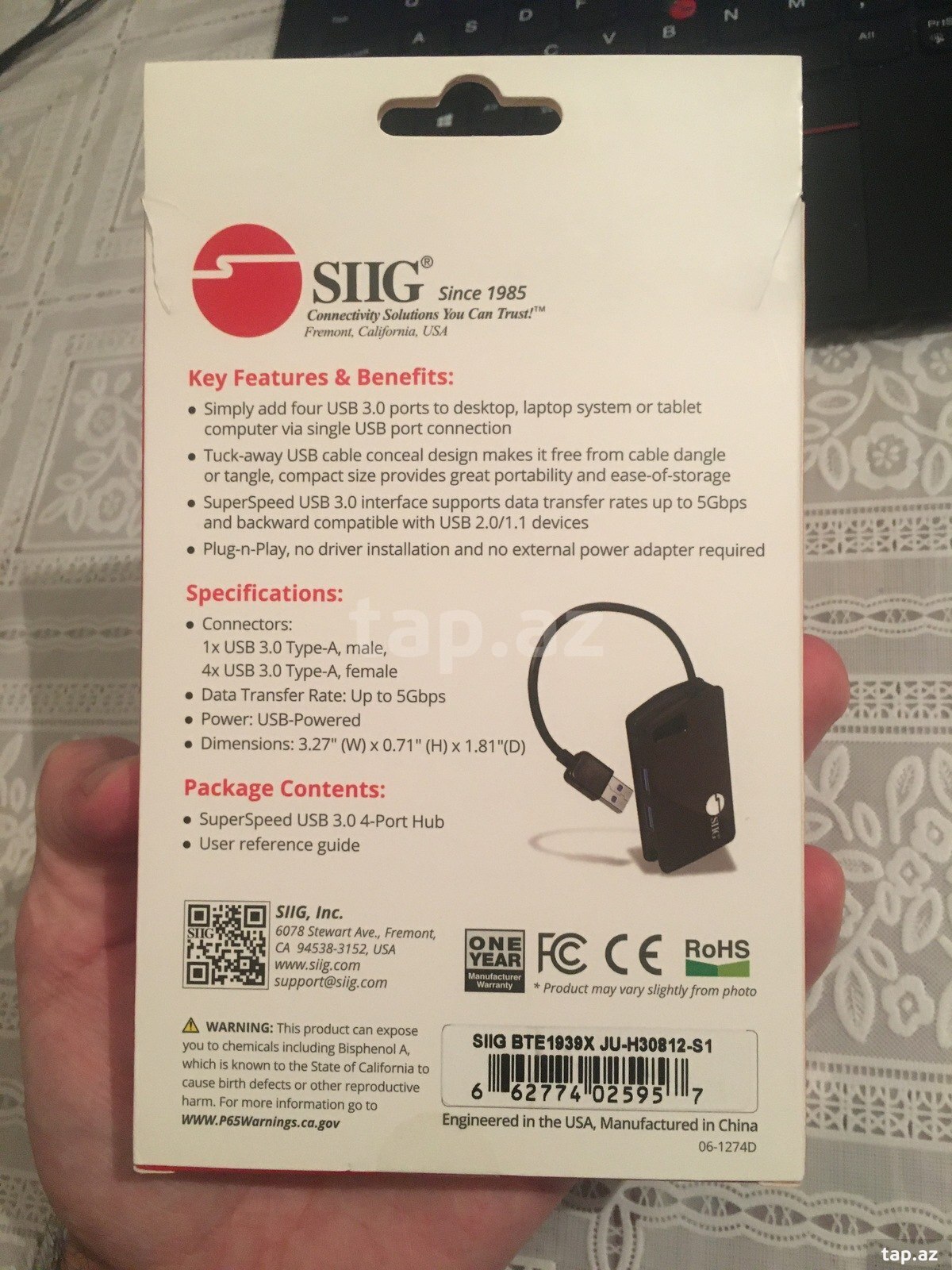 SIIG SuperSpeed USB 3.0 4-Port Hub (2)