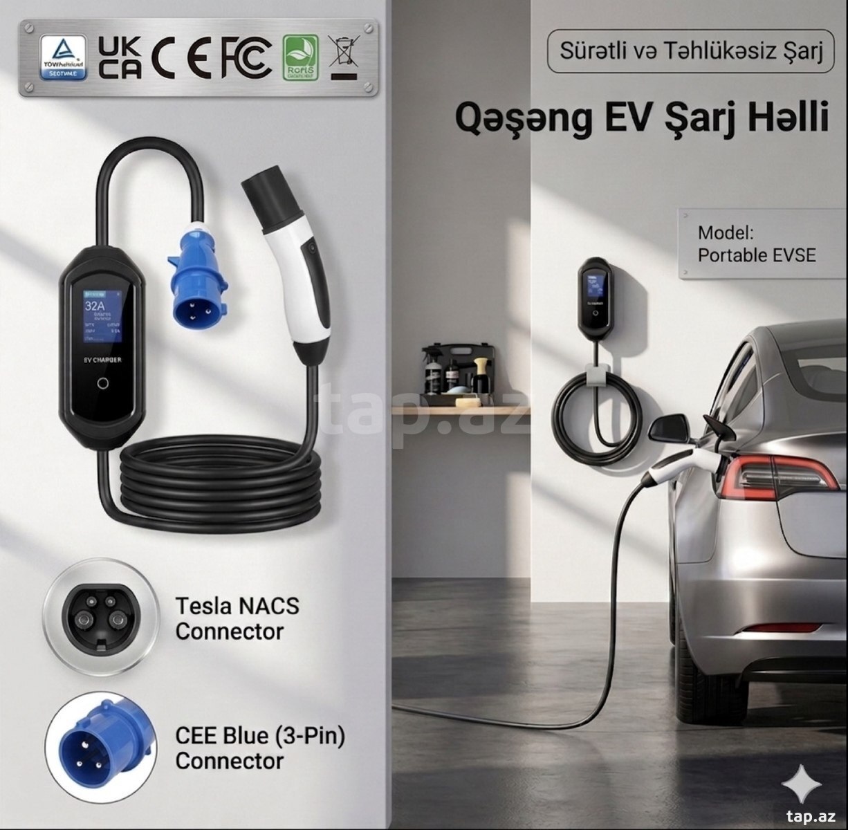 Tesla charger 32A 7kw