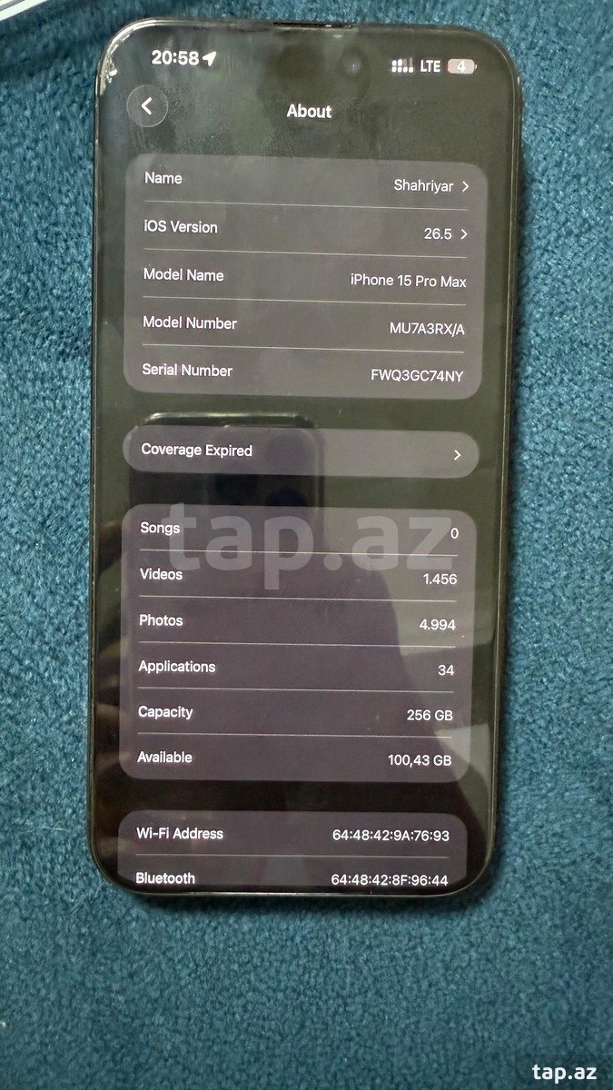 Apple iPhone 15 Pro Max Blue Titanium 256GB/8GB (5)