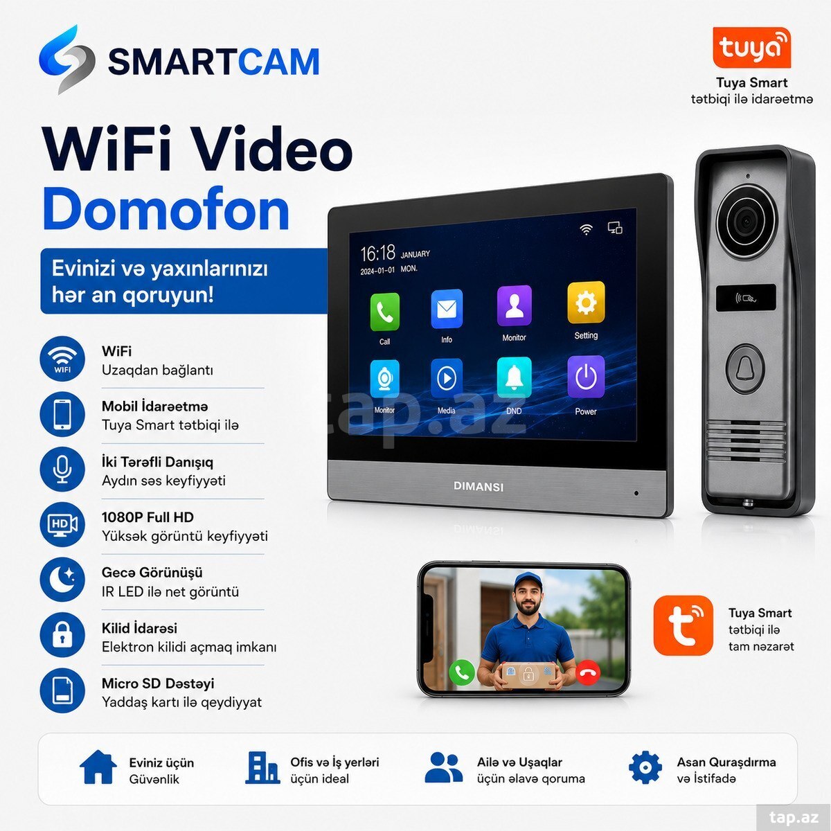 Dimansi Smart WiFi Video Domofon