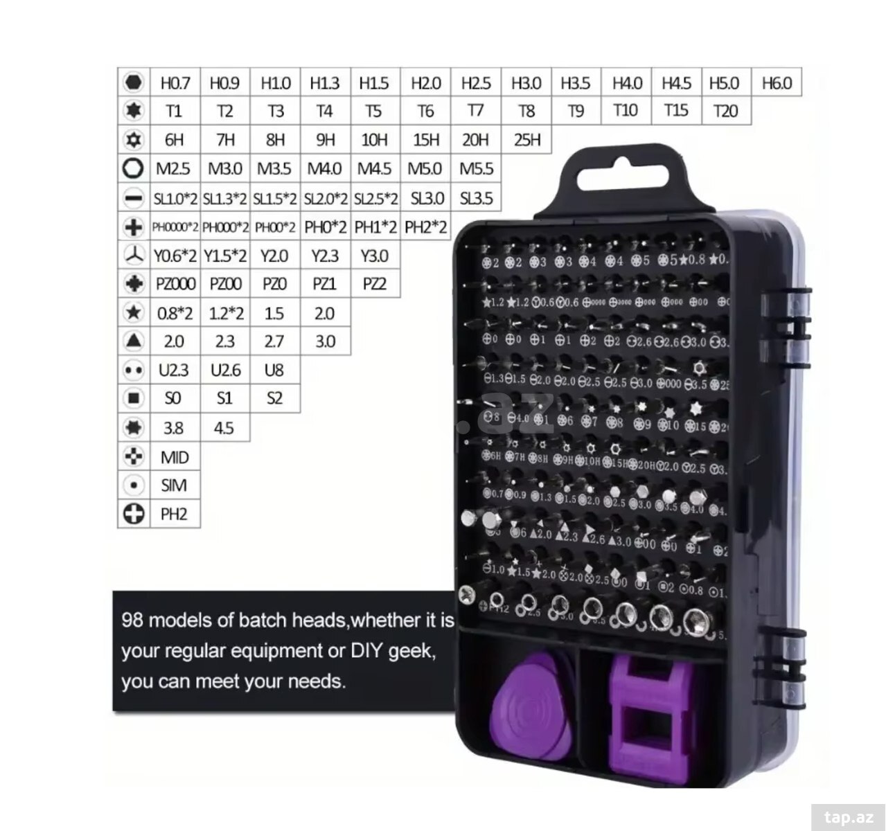 Telefon və noutbuk təmir alətləri 115in1 (2)