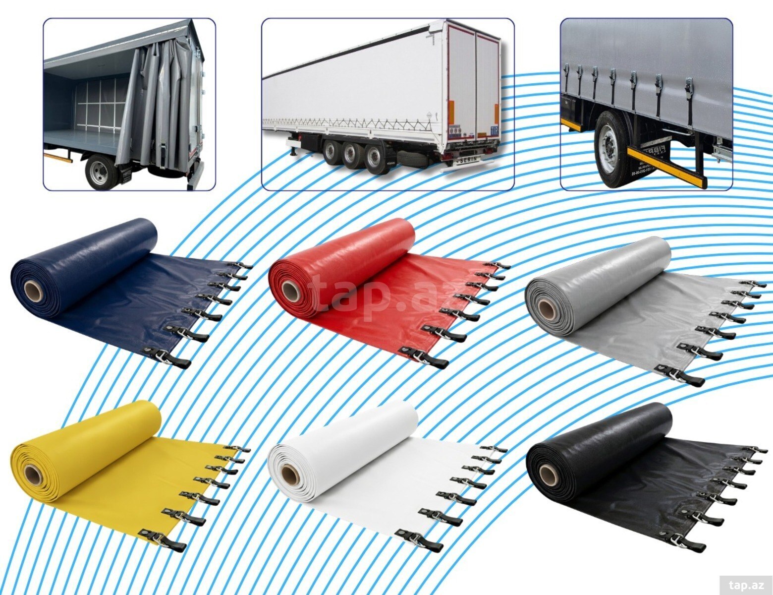TIR və Yük Maşınları üçün Sürüşmə Pərdəli Tentlər (Tokalı)