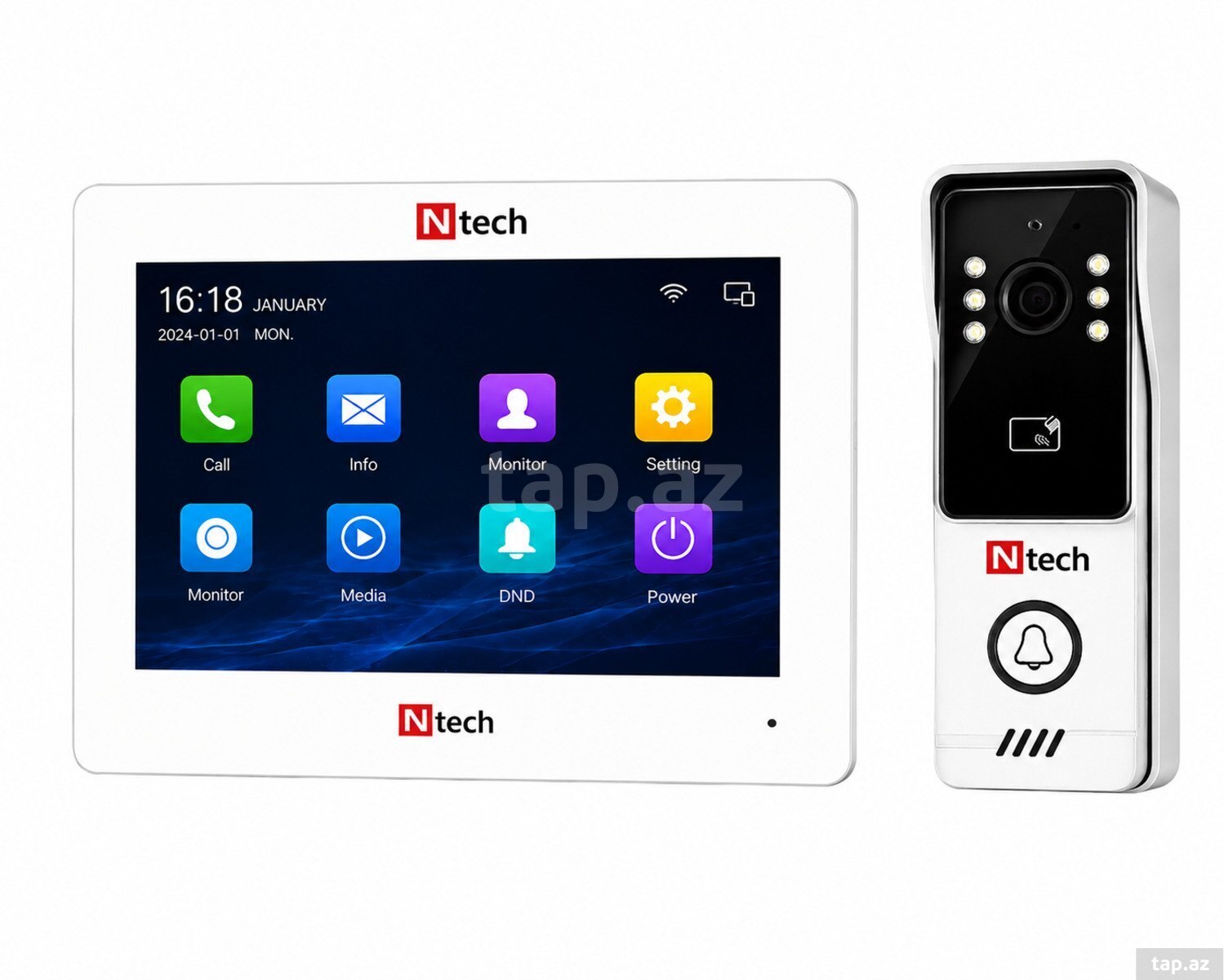 Ntech WiFi Video domofon | Tuya Smart dəstəyi (2)