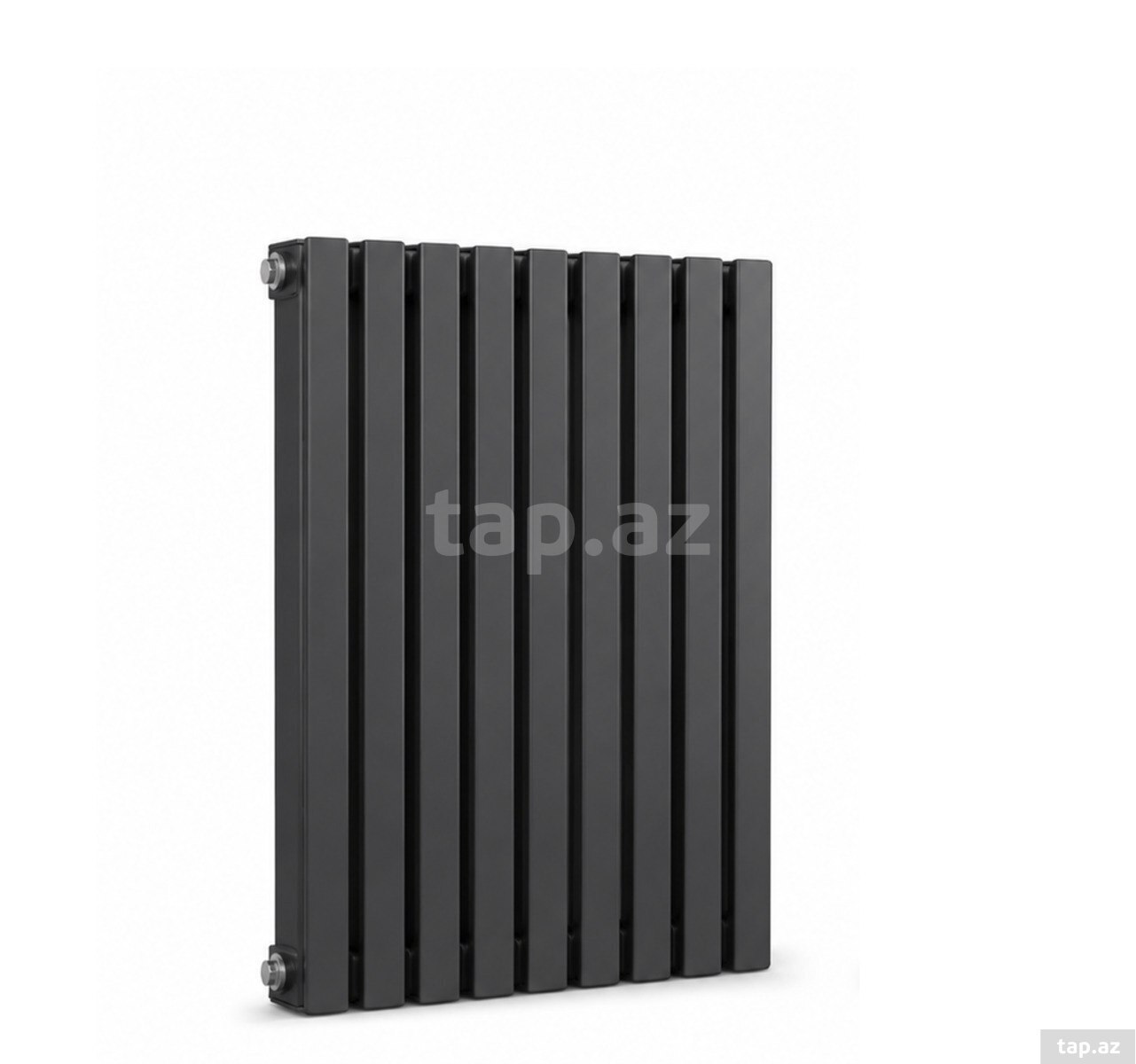 Alüminium dekorativ radiator qrafit, dikey və yatay asıla bilən (Ukrayna)