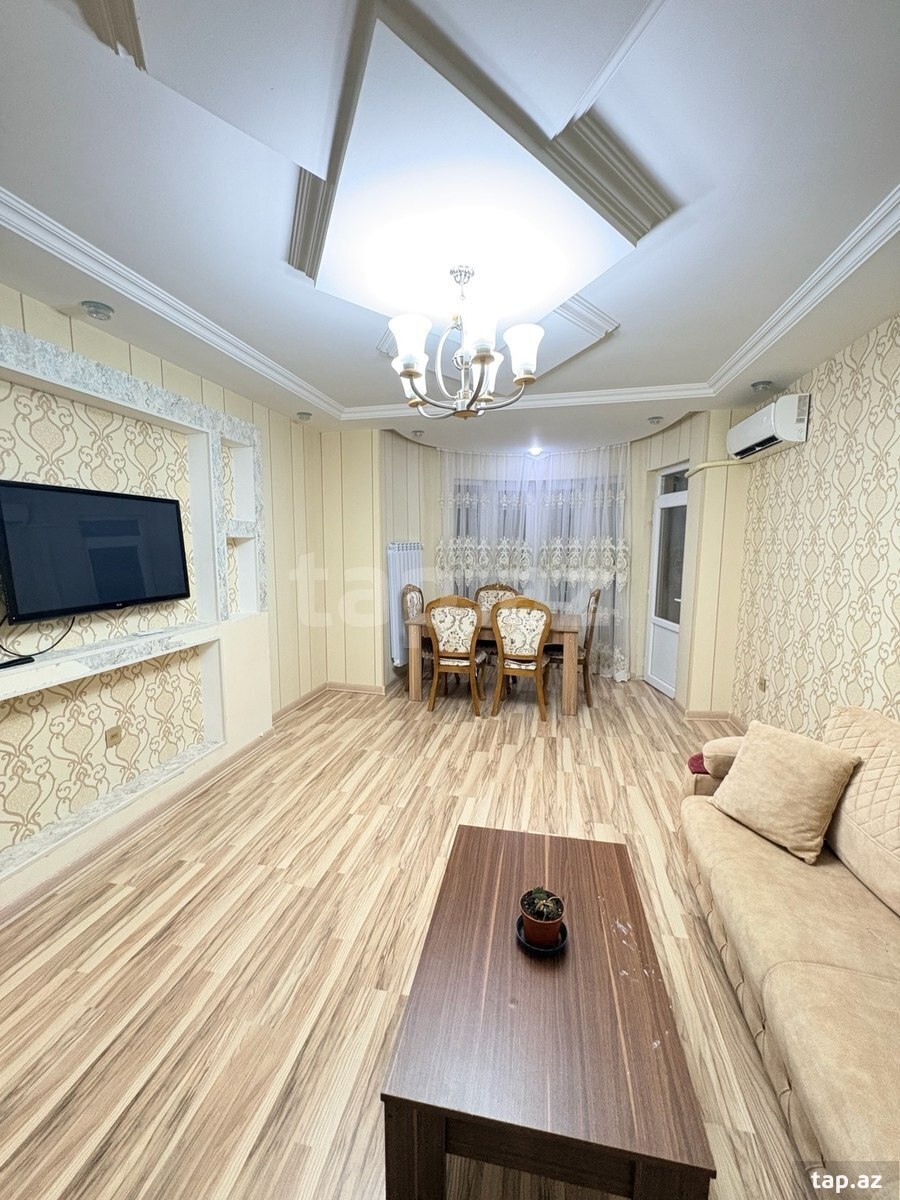 3-otaqlı yeni tikili kirayə verilir, 8 Noyabr m., 120 m²
