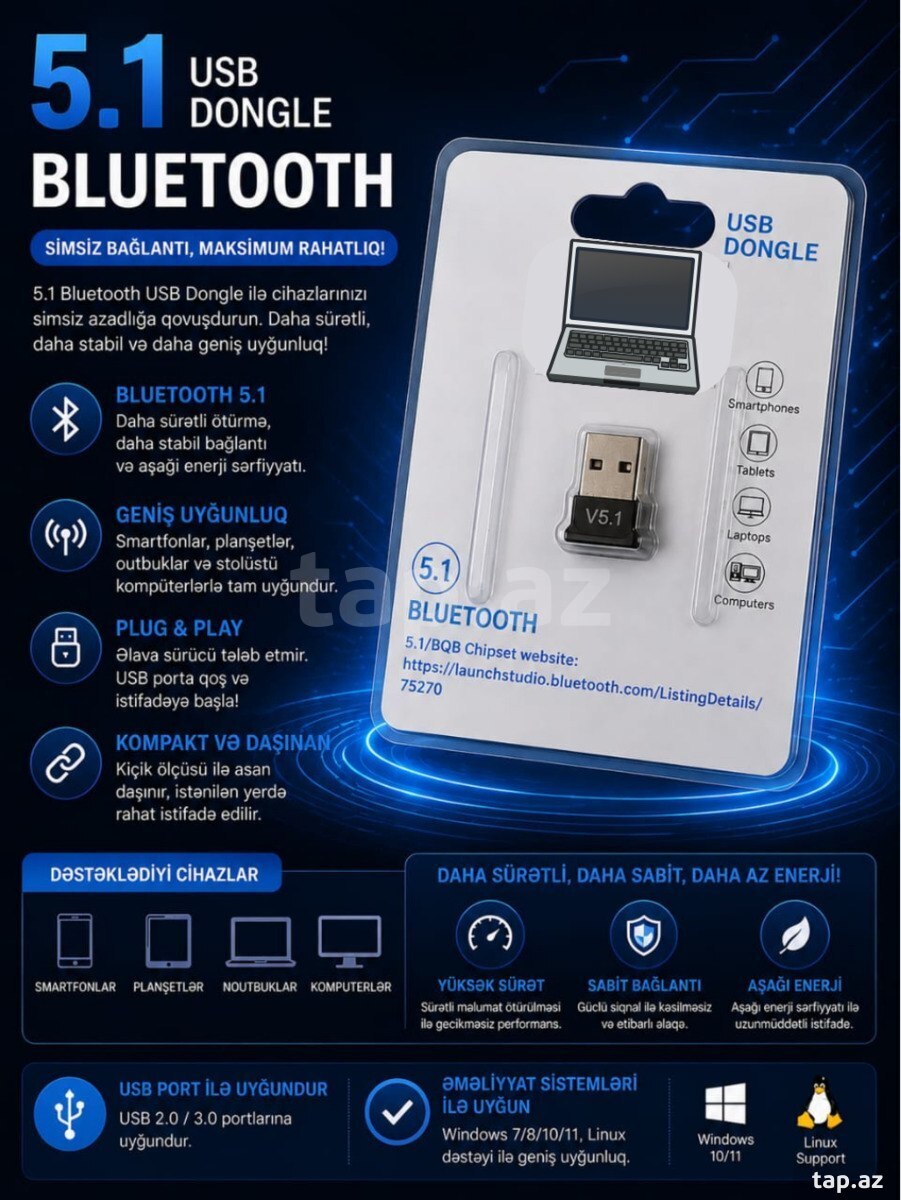 Bluettooth 5.1 USB DONGLE