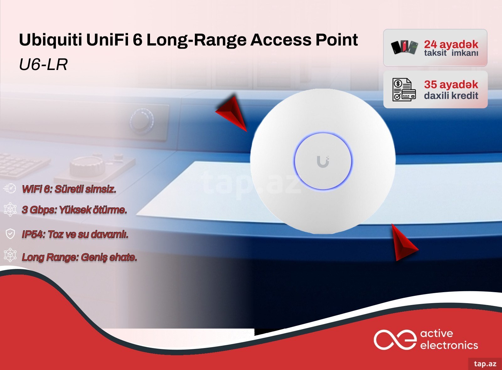 Access Point Ubiquiti UniFi 6 Long-Range (U6-LR)