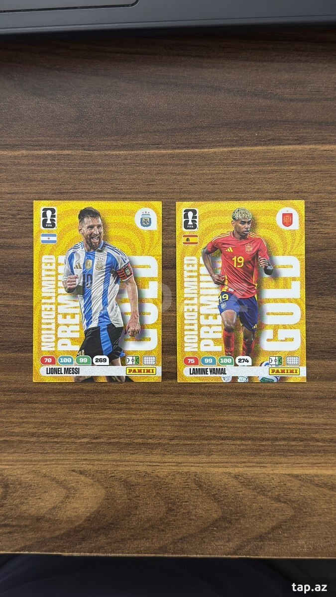 Panini Messi & Yamal Limited Edition Premium Gold 