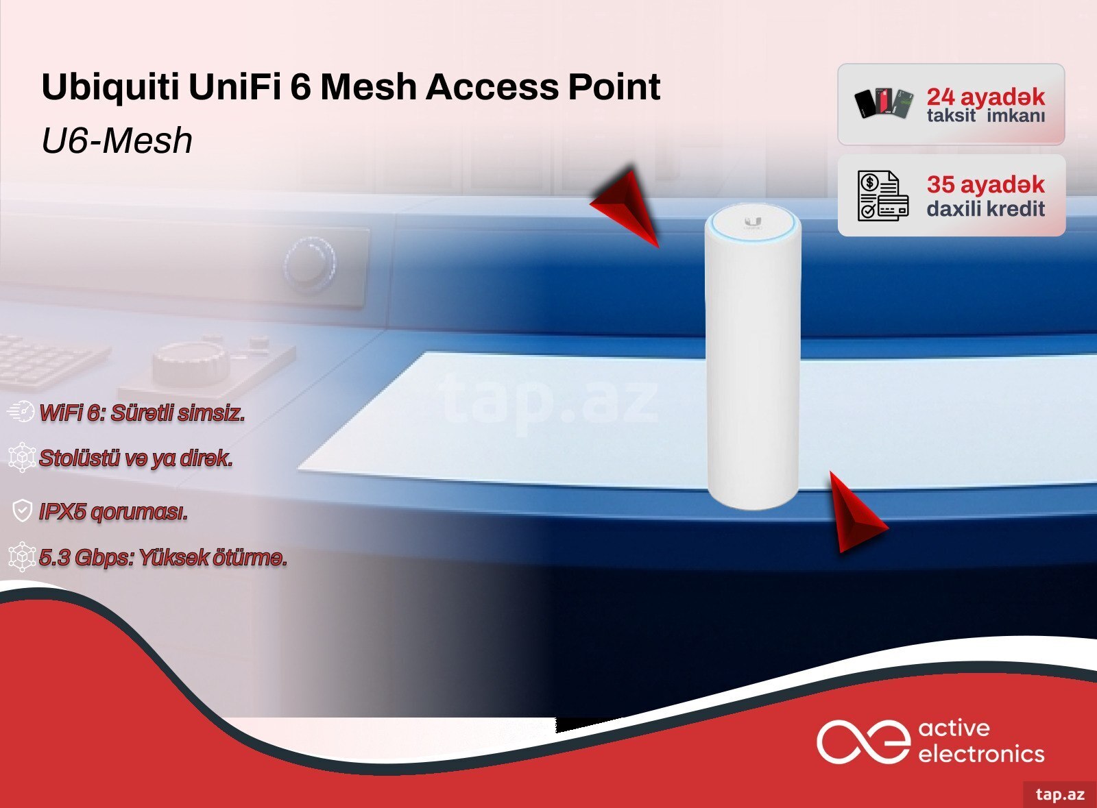 Access Point Ubiquiti UniFi 6 Mesh (U6-Mesh)