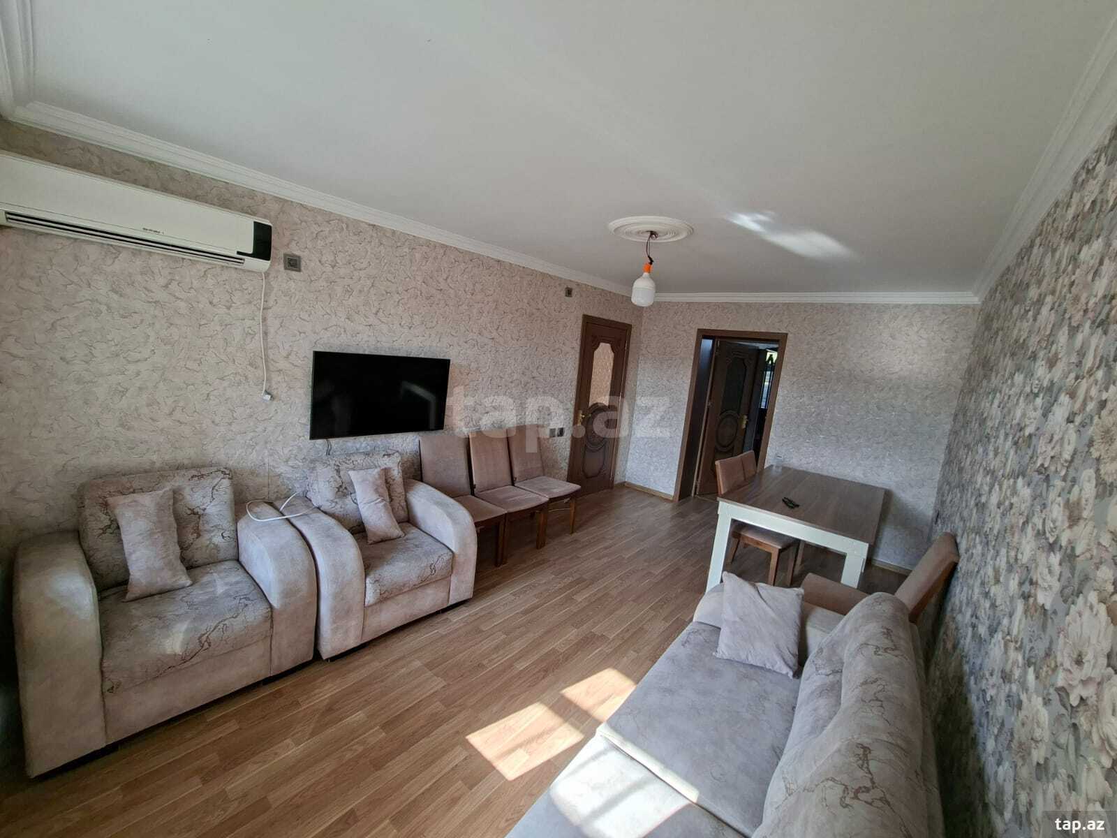 2-otaqlı mənzil kirayə verilir, İnşaatçılar m., 60 m²