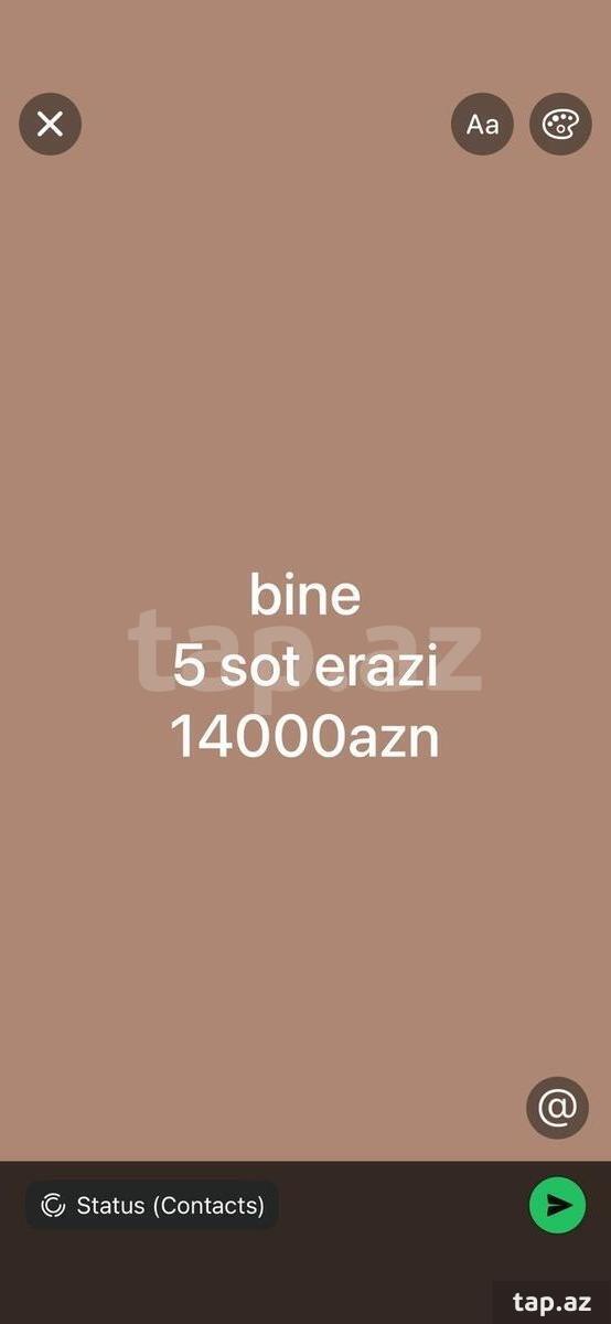 5 sot torpaq sahəsi, Binə qəs. (2)