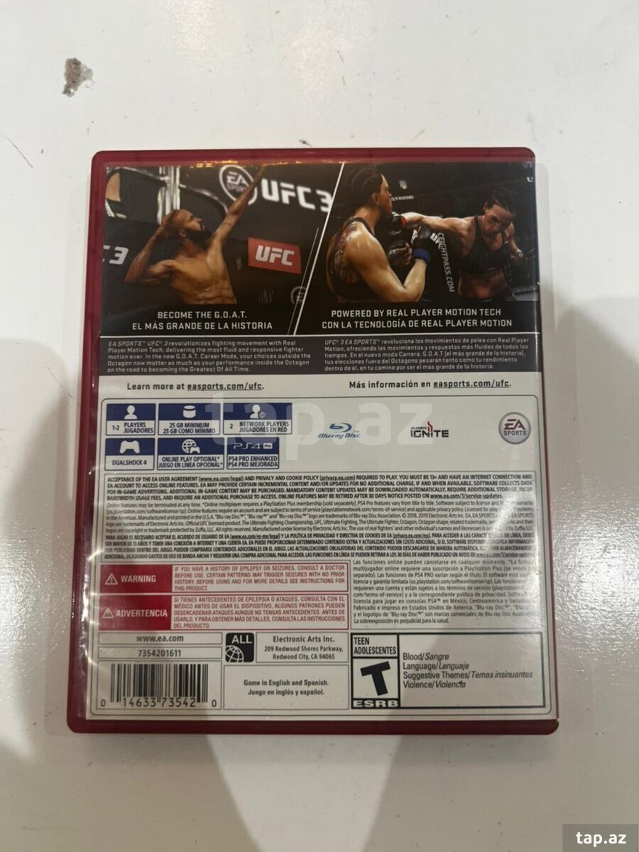 PS4 üçün UFC 3 45-50 oyun diski (2)