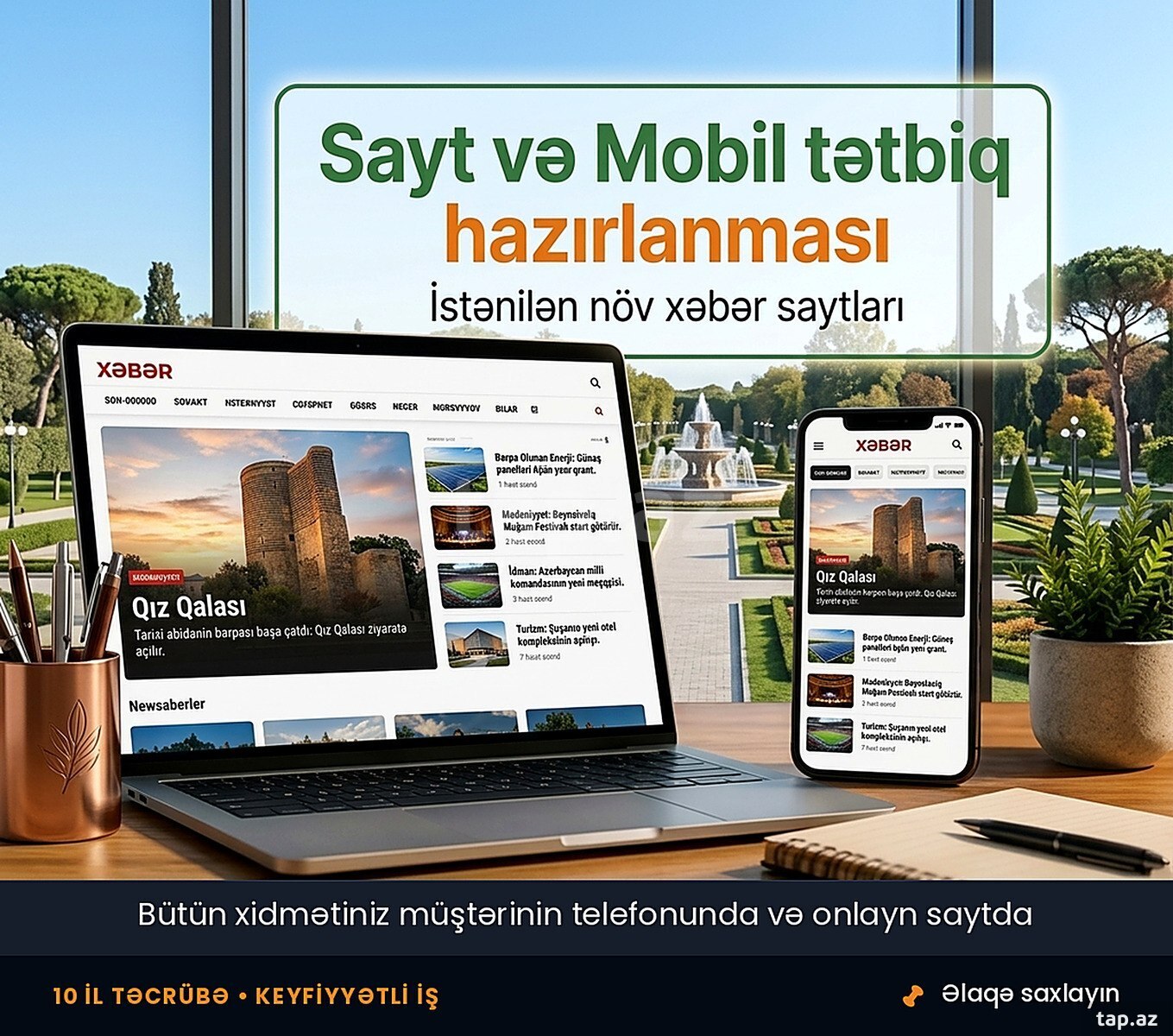 Sayt və mobil tətbiq hazırlanması — istənilən biznes üçün