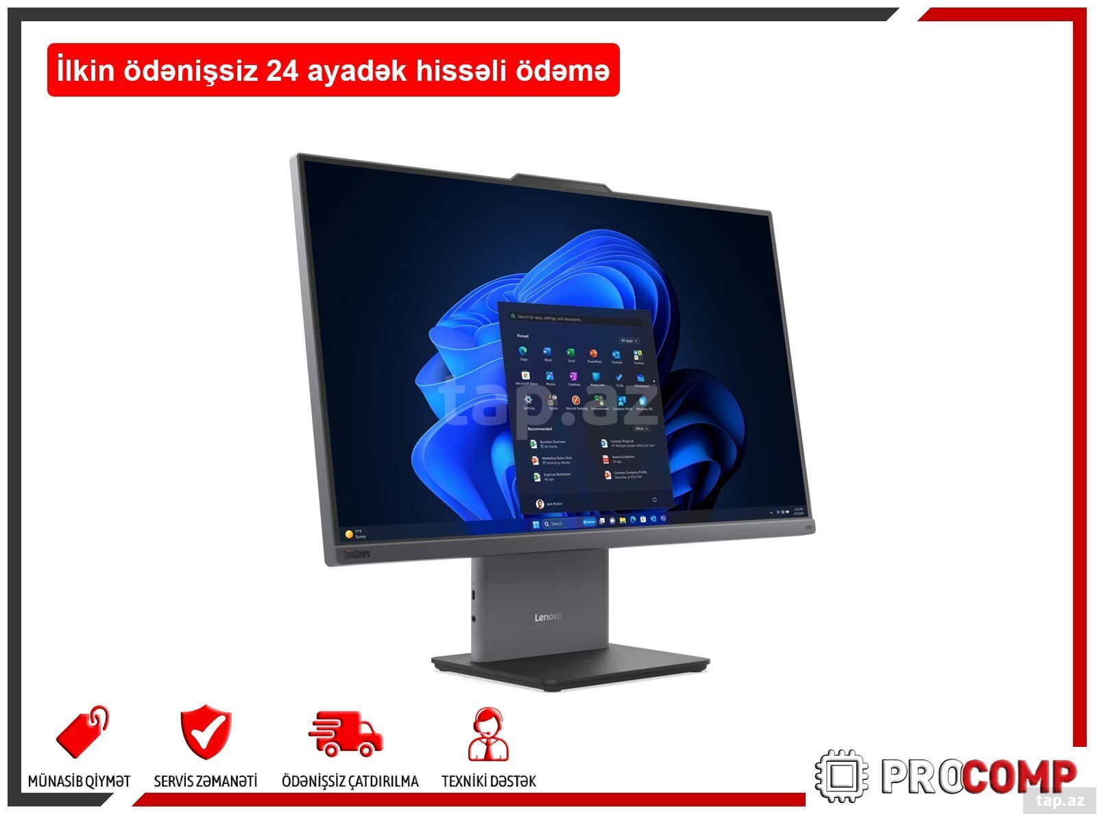 Monoblok Lenovo ThinkCentre neo 50a 24 Gen 6 13QH003UGW (2)