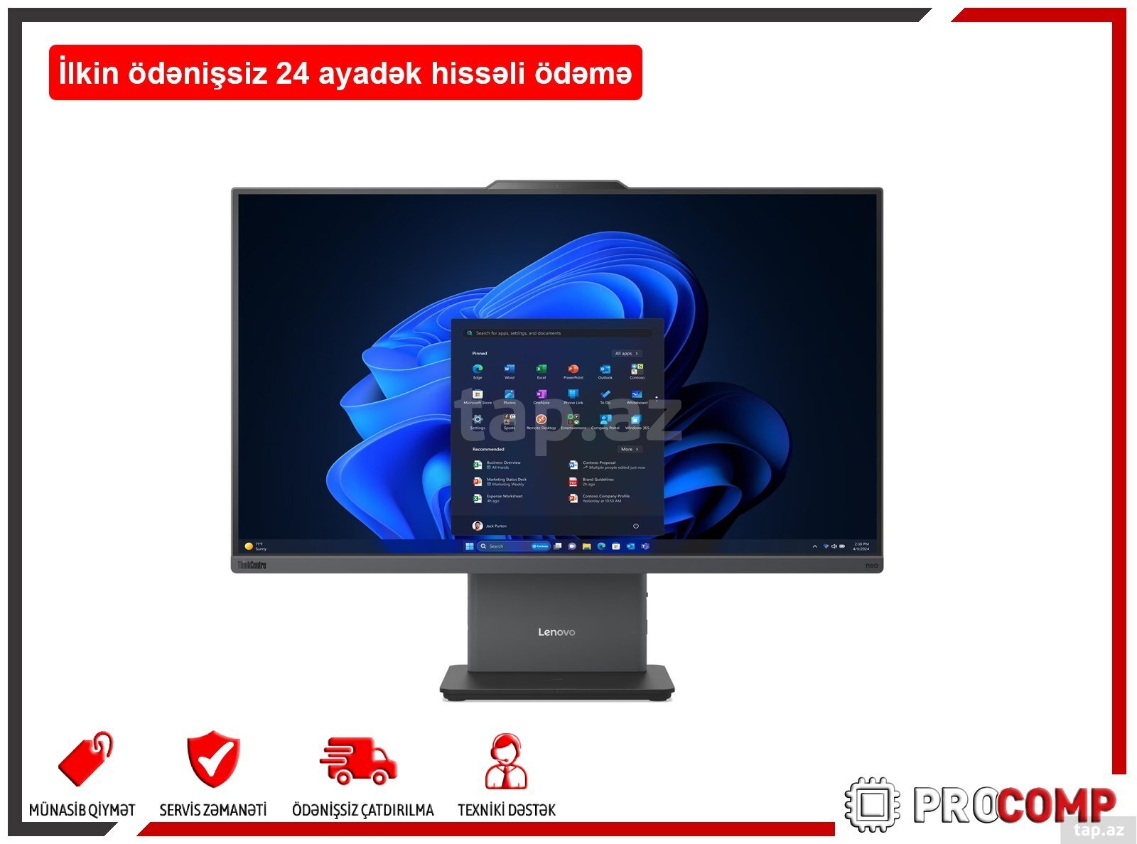 Monoblok Lenovo ThinkCentre neo 50a 24 Gen 6 13QH003UGW
