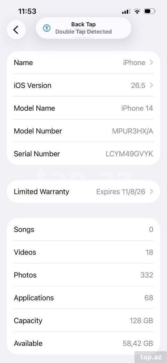 Apple iPhone 14 Starlight 128GB/4GB (10)