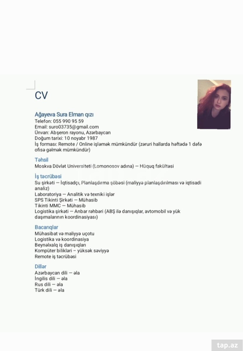 SMM menecer işi axtarıram