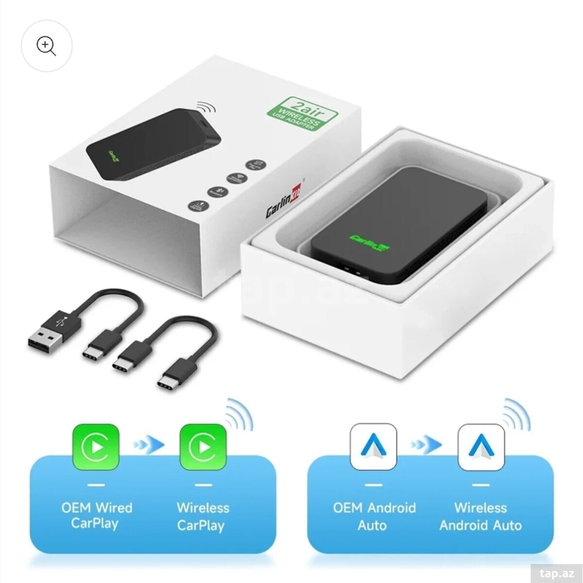Carlinkit 5.0 2air Simsiz CarPlay/Android adapter 