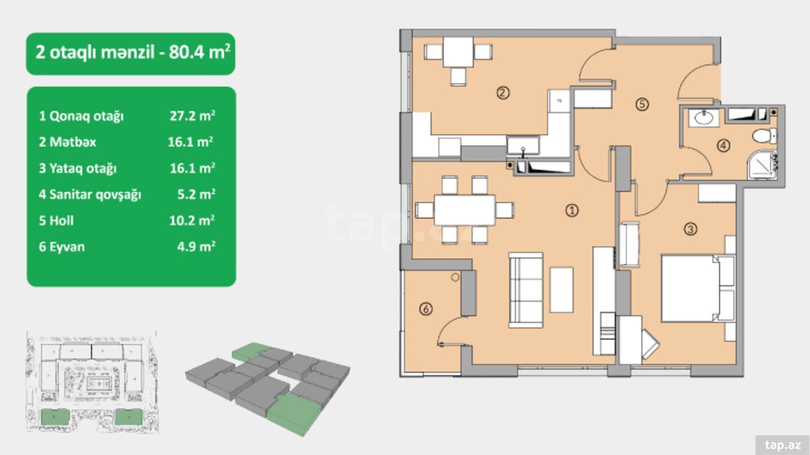 2-otaqlı yeni tikili, 7-ci mkr., 80.4 m² (6)