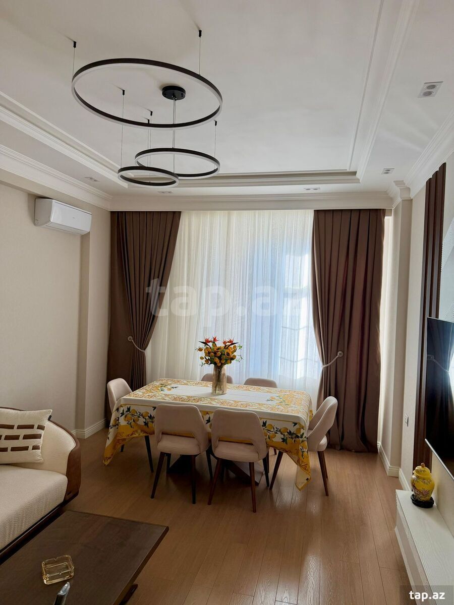 2-otaqlı yeni tikili kirayə verilir, Zahid Xəlilov küç. 20, 90 m²