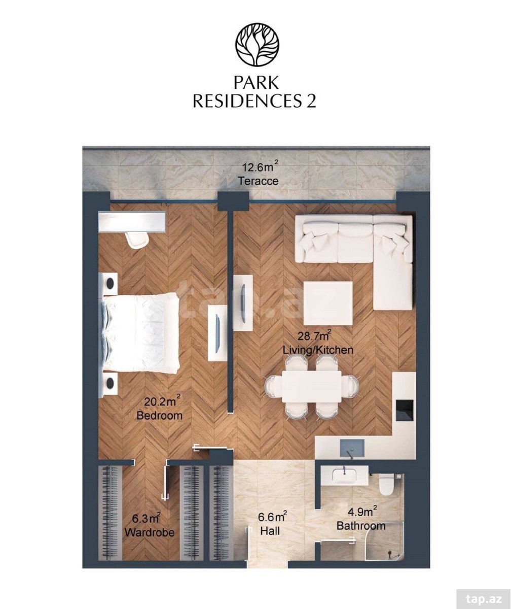 2-otaqlı yeni tikili, Sea Breeze | Park Residences 2, 95 m² (6)