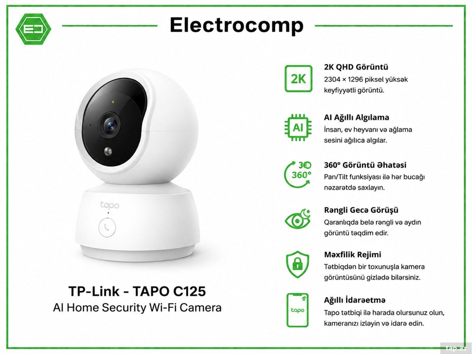 TP-Link TAPO C125 – AI Home Security Wi-Fi Camera