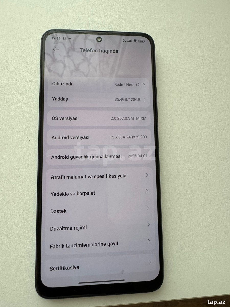 Xiaomi Redmi Note 12 5G Onyx Gray 128GB/4GB
