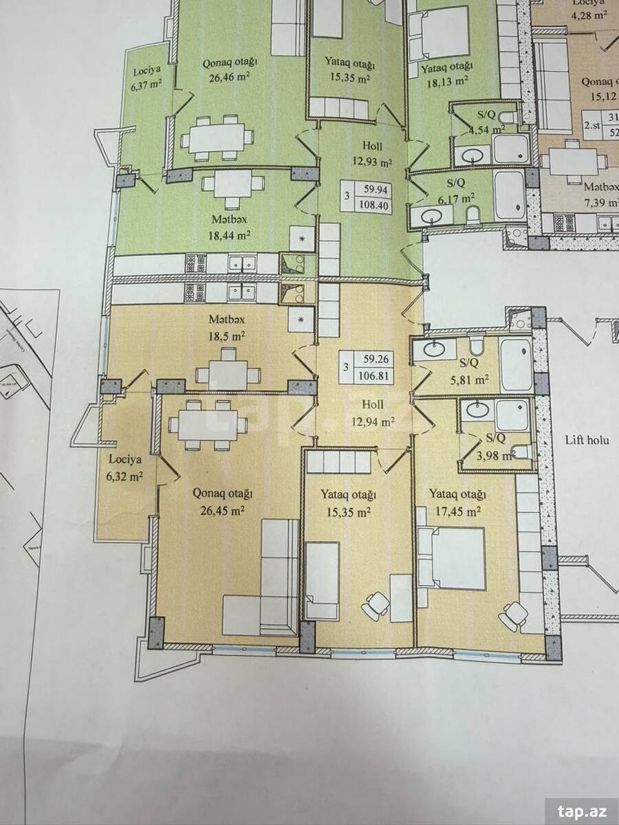 2-otaqlı yeni tikili, Sadıqcan küç., 52.67 m² (7)