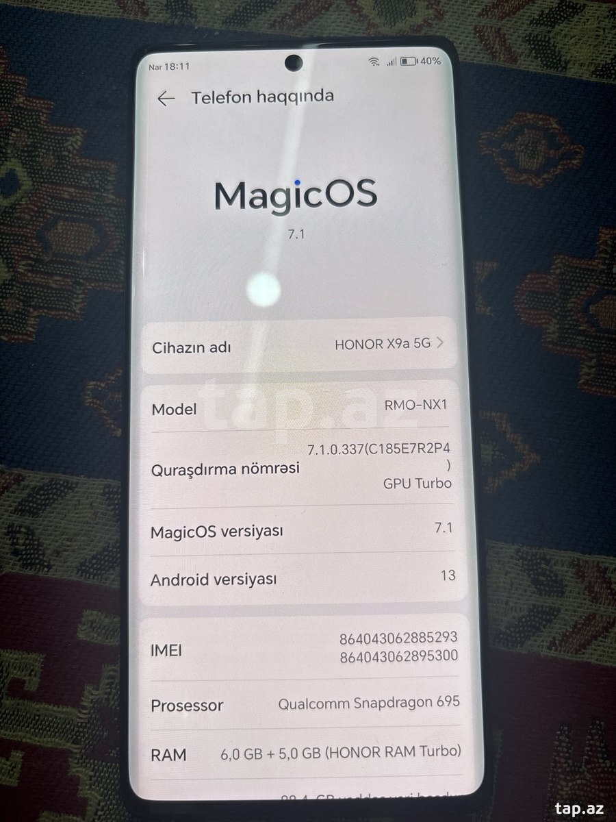 Honor X9a Midnight Black 128GB/6GB