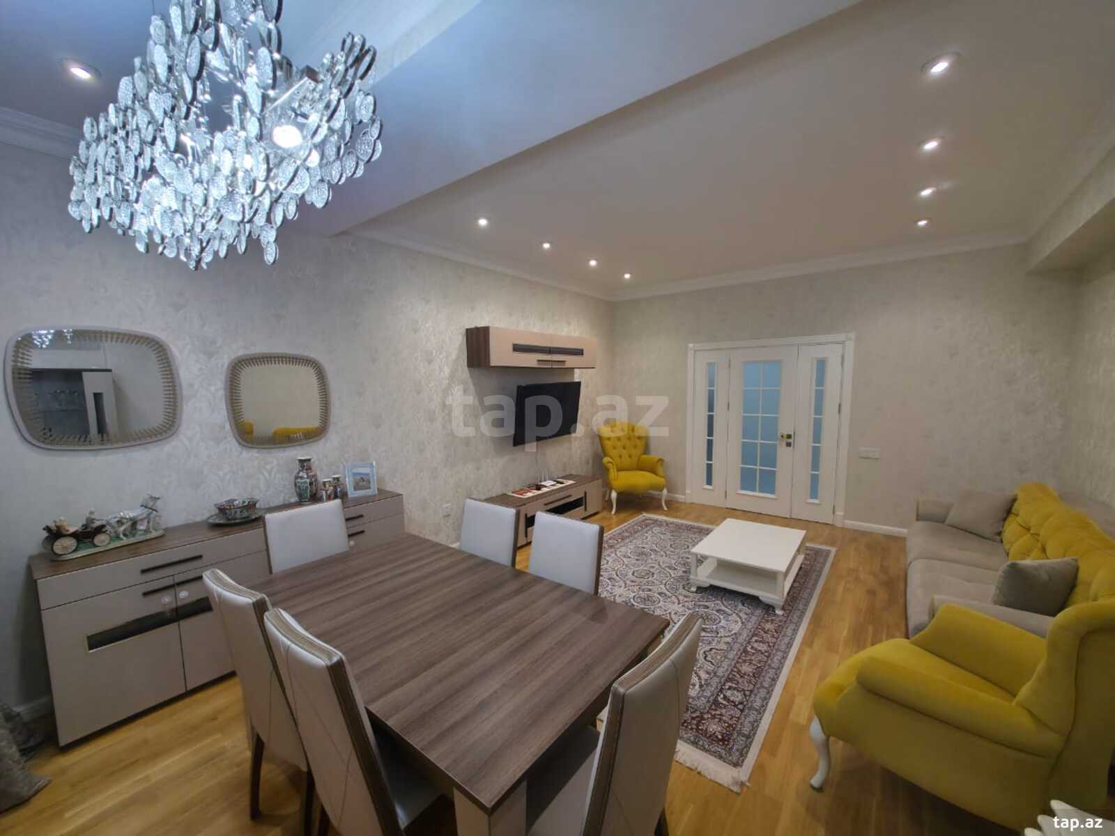 3-otaqlı yeni tikili kirayə verilir, Abbas Mirzə Şərifzadə küç., 135 m²