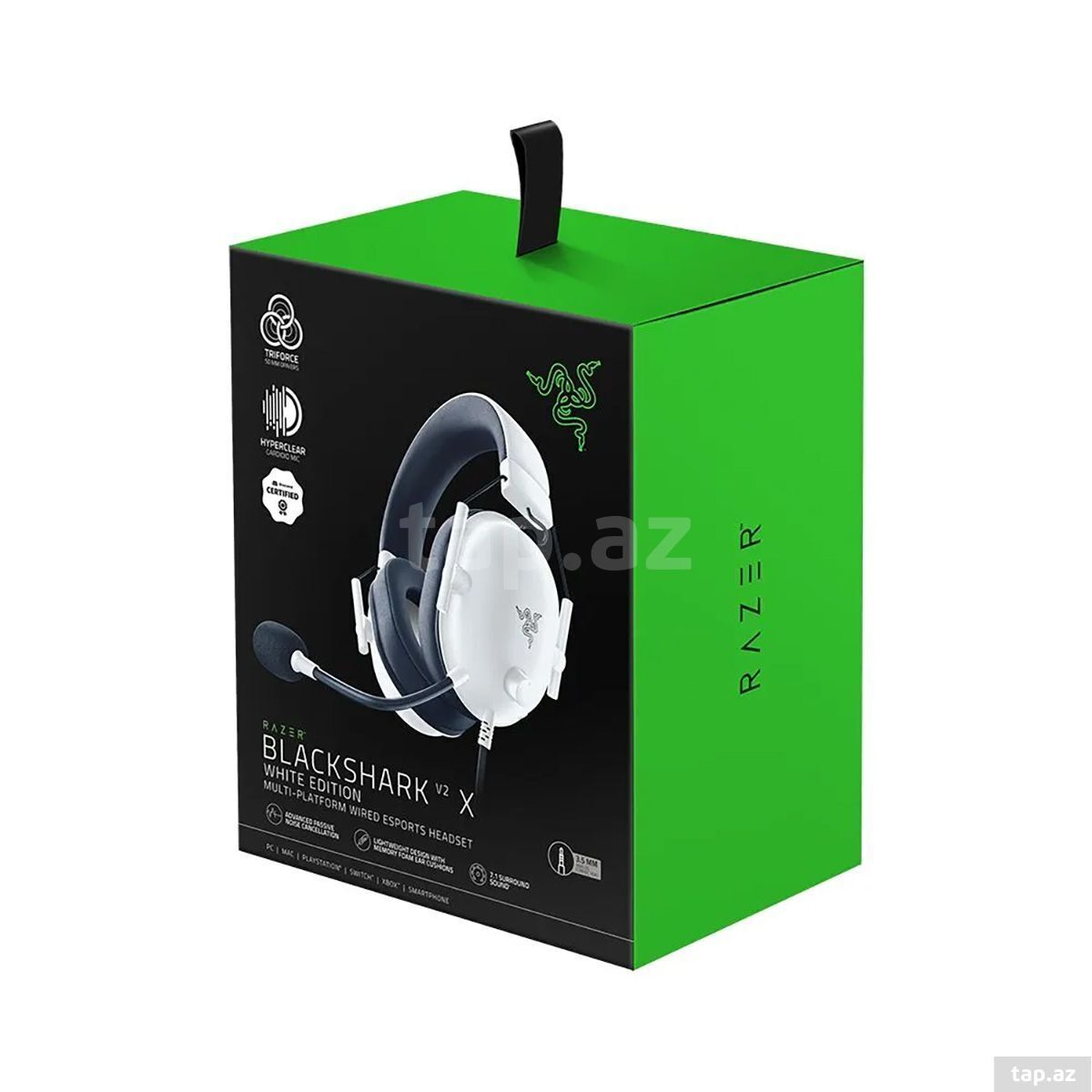 Qulaqlıq "Razer Headset Blackshark V2 X 3.5mm white RZ04-03240700-R3M1" (4)
