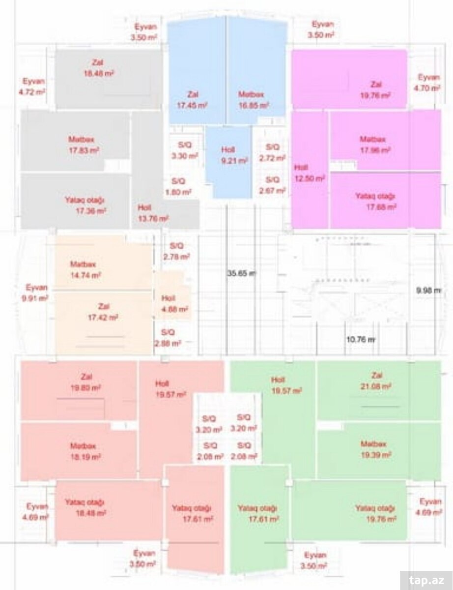 3-otaqlı yeni tikili, Görədil qəs., 88 m² (21)