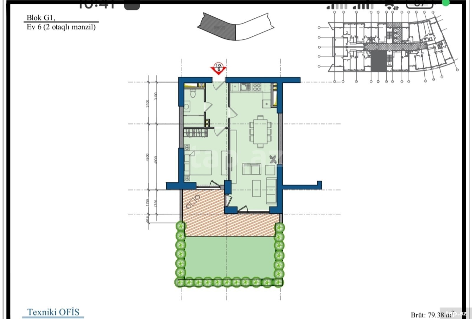 2-otaqlı yeni tikili, Biləcəri qəs., 80 m² (3)
