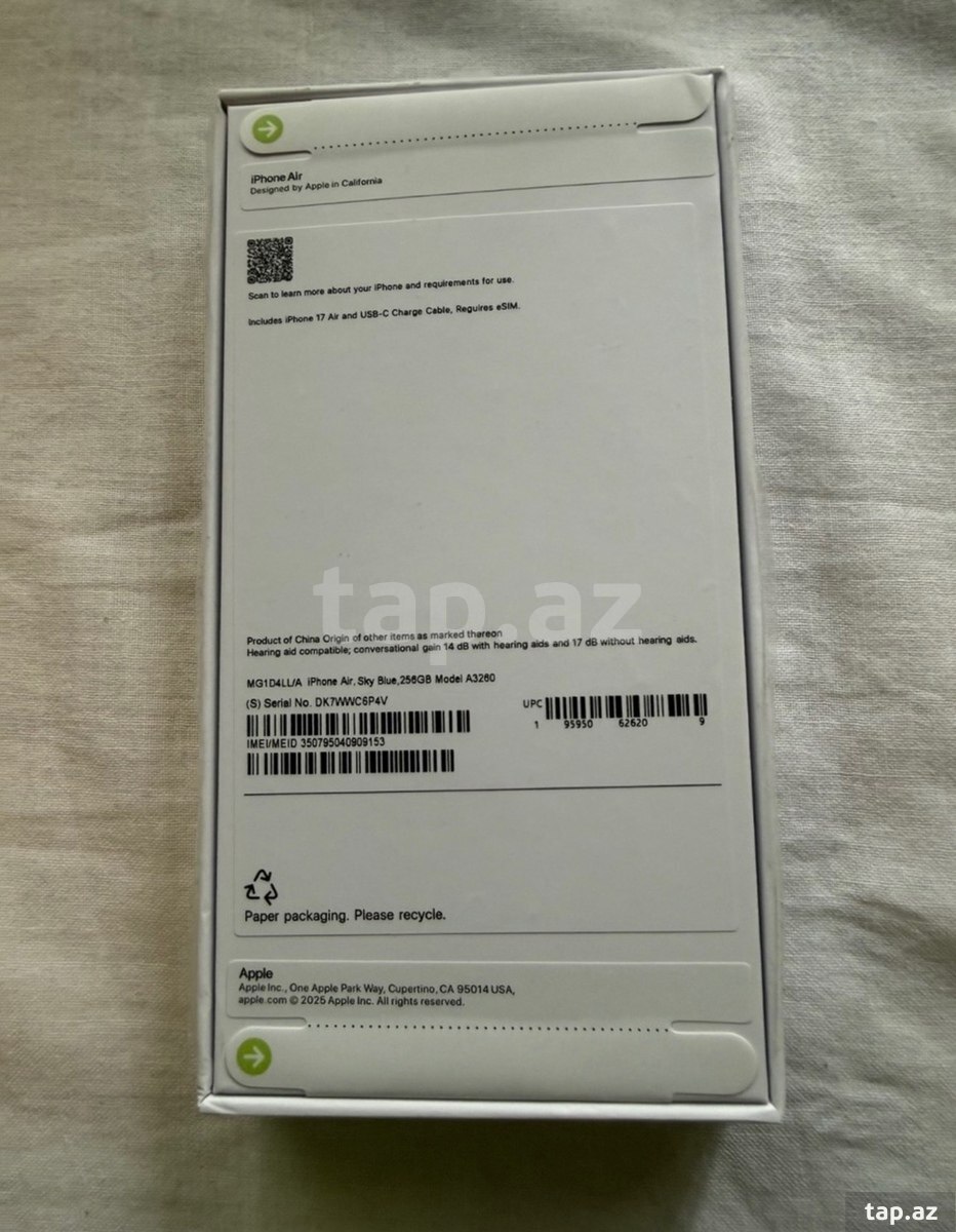 Apple iPhone Air Sky Blue 256GB/8GB (2)