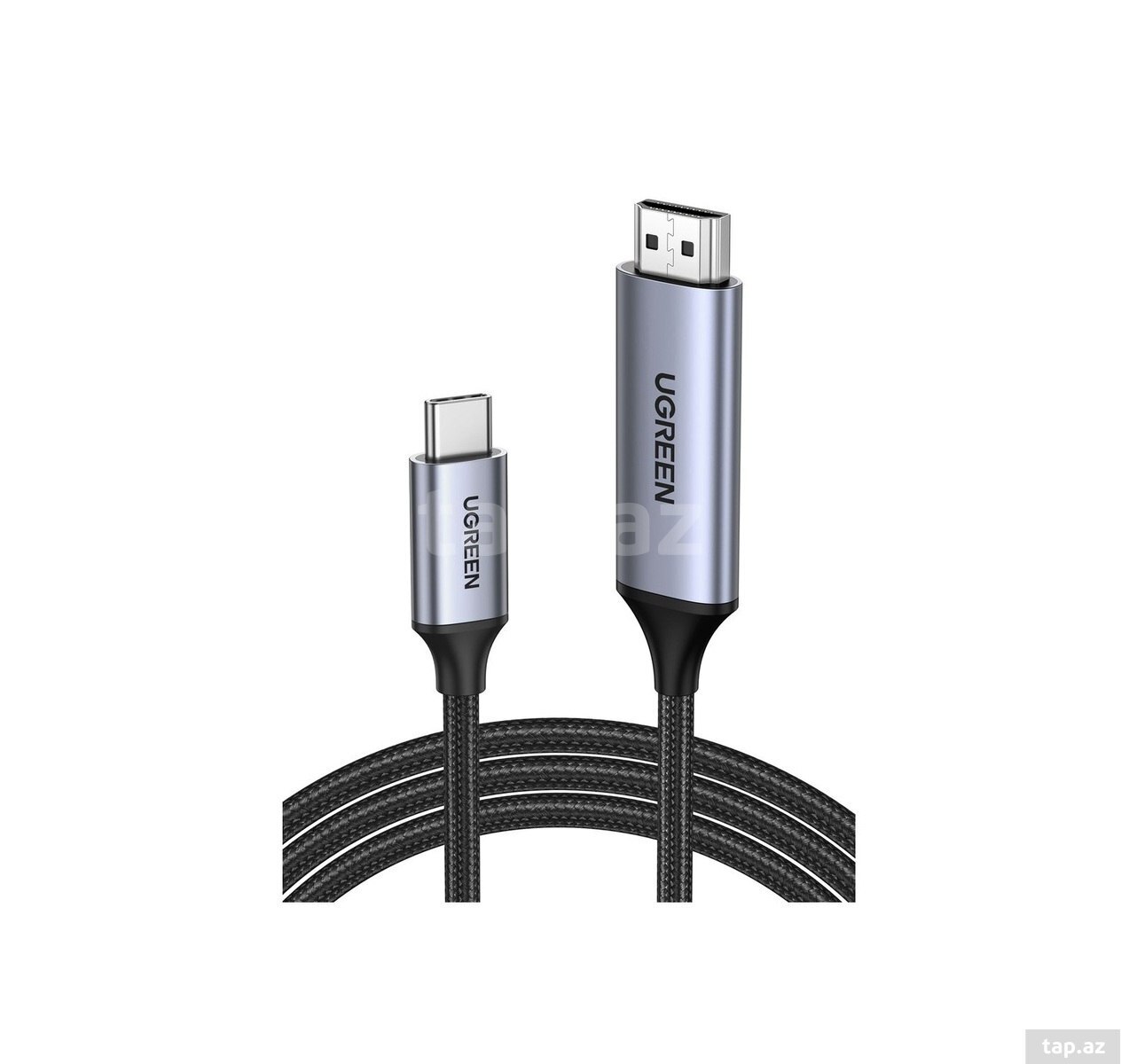 Ugreen MM142 USB-C to HDMI Cable Aluminum Shell 1.5m Gray Black — 1