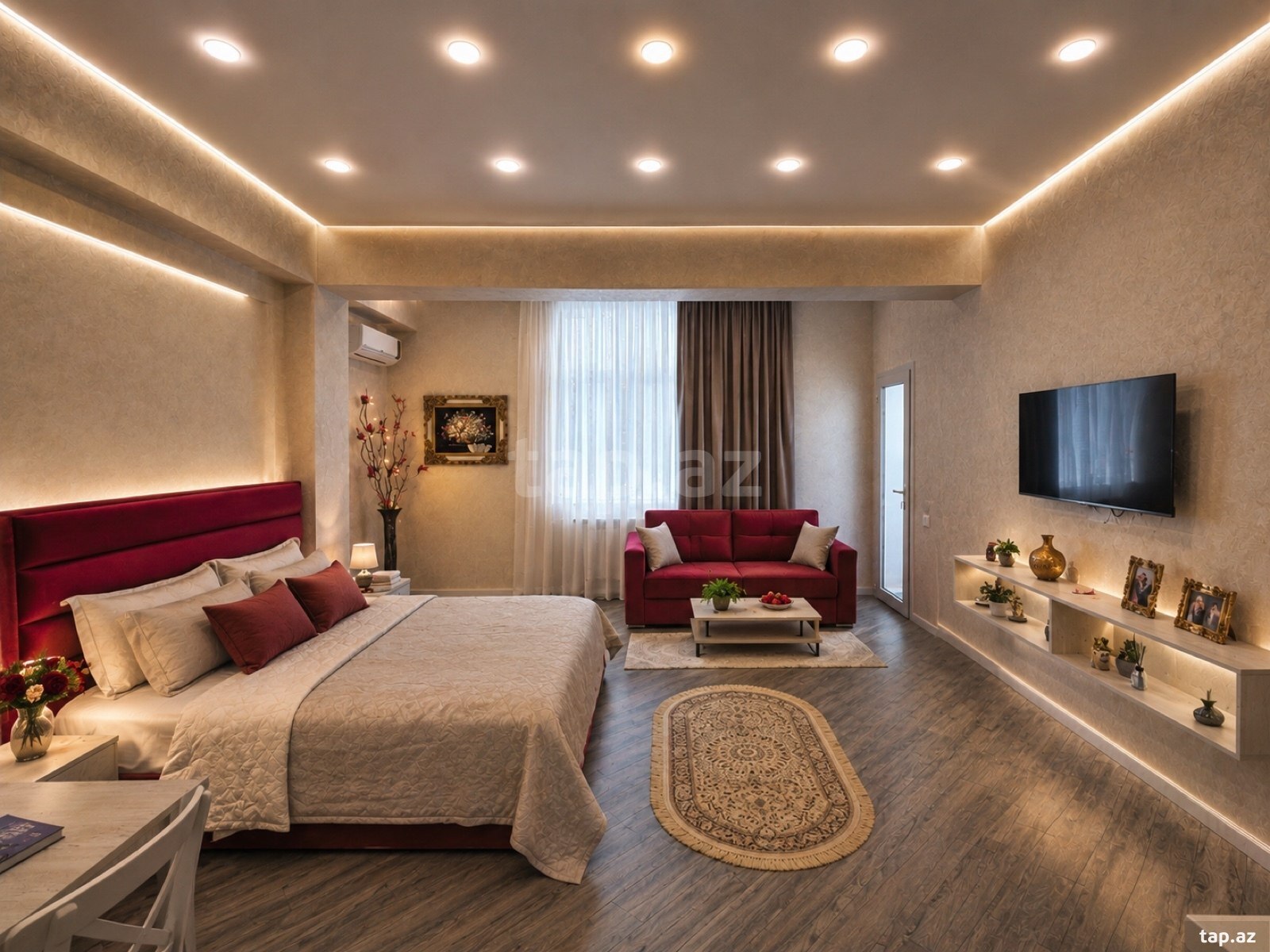 1-otaqlı yeni tikili kirayə verilir, Təbriz küç., 48 m²