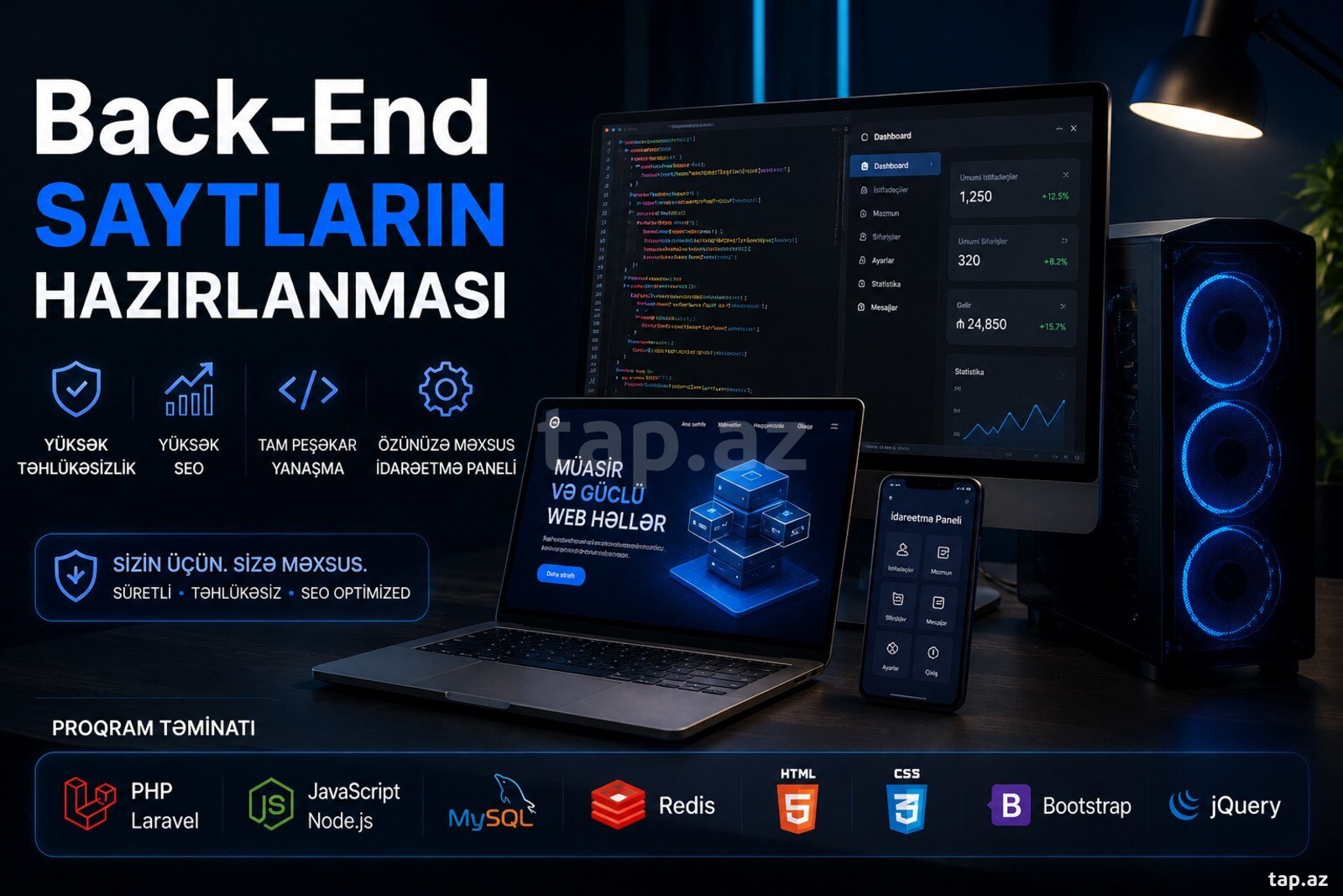 Back-End saytların hazırlanması | SEO + təhlükəsizlik (4)