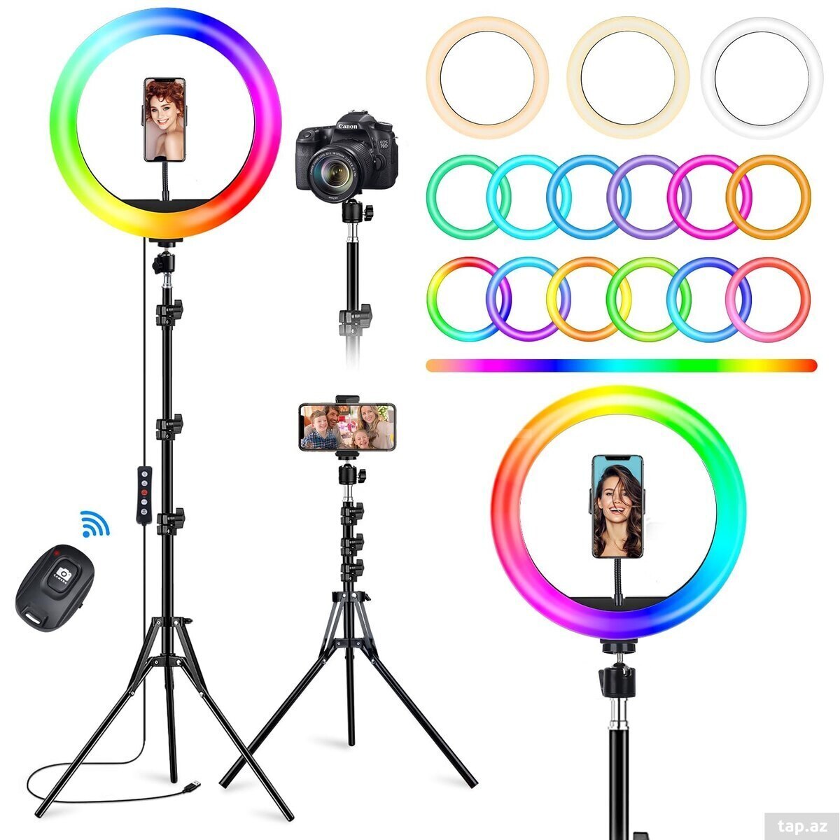 Led RGB İşıq Tripod Dəsti 