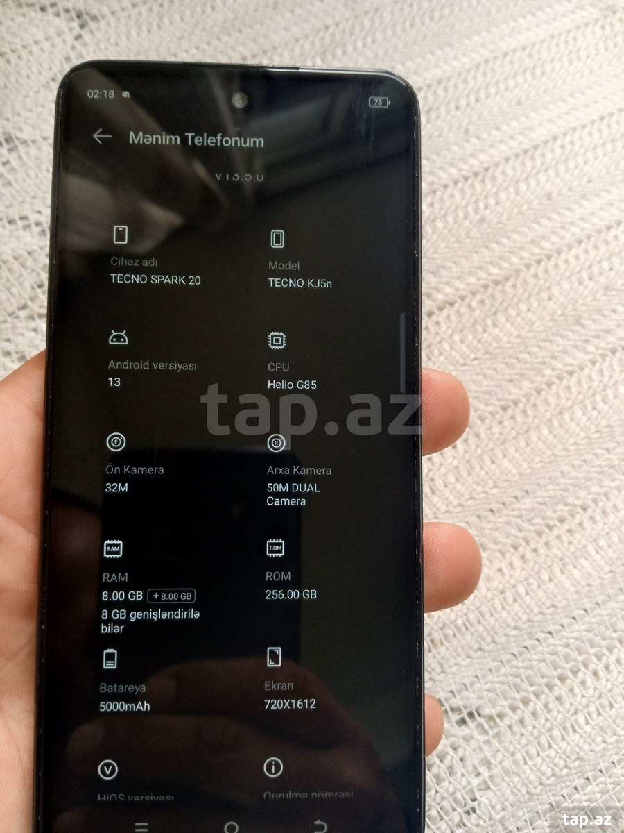 Tecno Spark 20 Gravity Black 256GB/8GB (2)