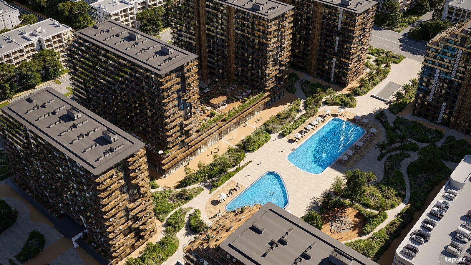 1-otaqlı yeni tikili, Nardaran qəs., 38.9 m²