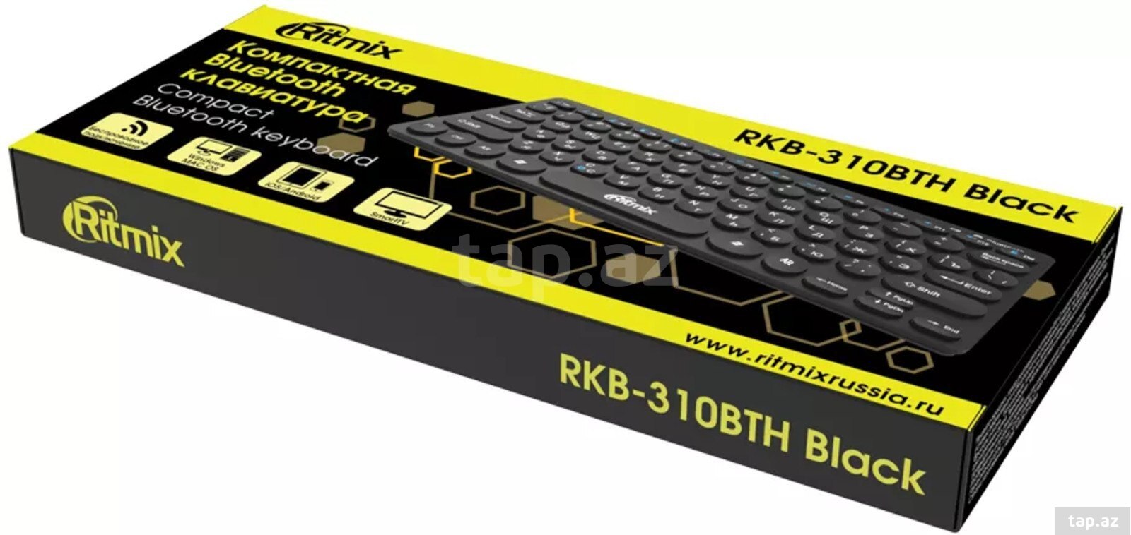 Ritmix RKB-310BTH Black Bluetooth Keyboard — 1