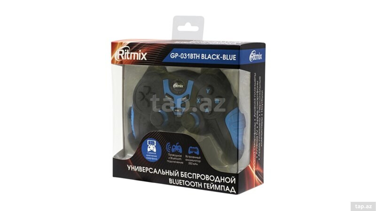 Ritmix GP-031BTH Black Blue Wireless Gamepad — 1