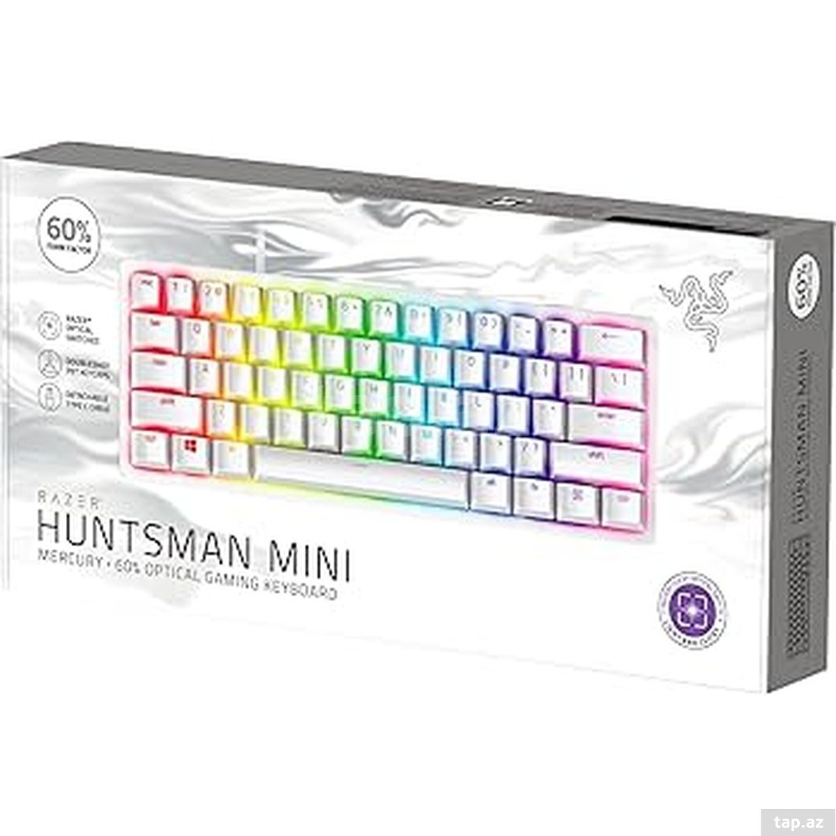 Razer Huntsman Mini Compact 60% Gaming Keyboard White — 1