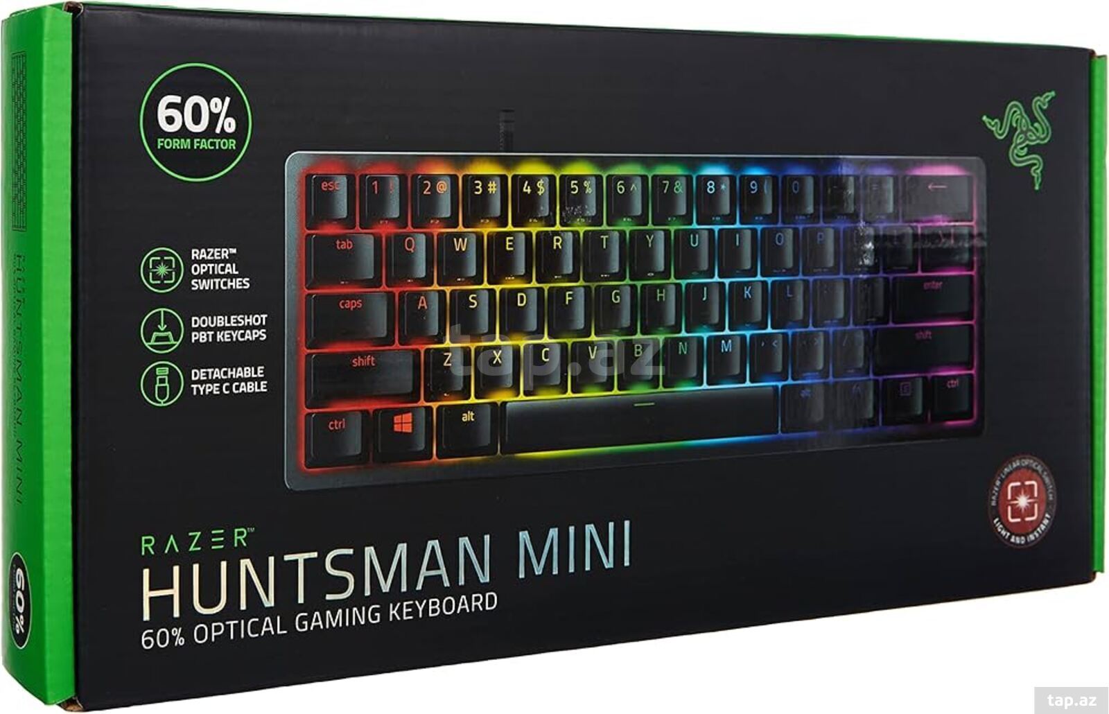 Razer Huntsman Mini Compact 60% Gaming Keyboard Black — 1