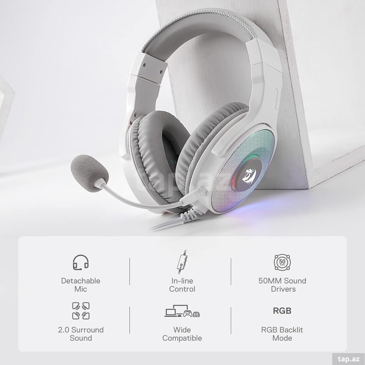 Redragon Pandora H350W-RGB Gaming Headset (6)
