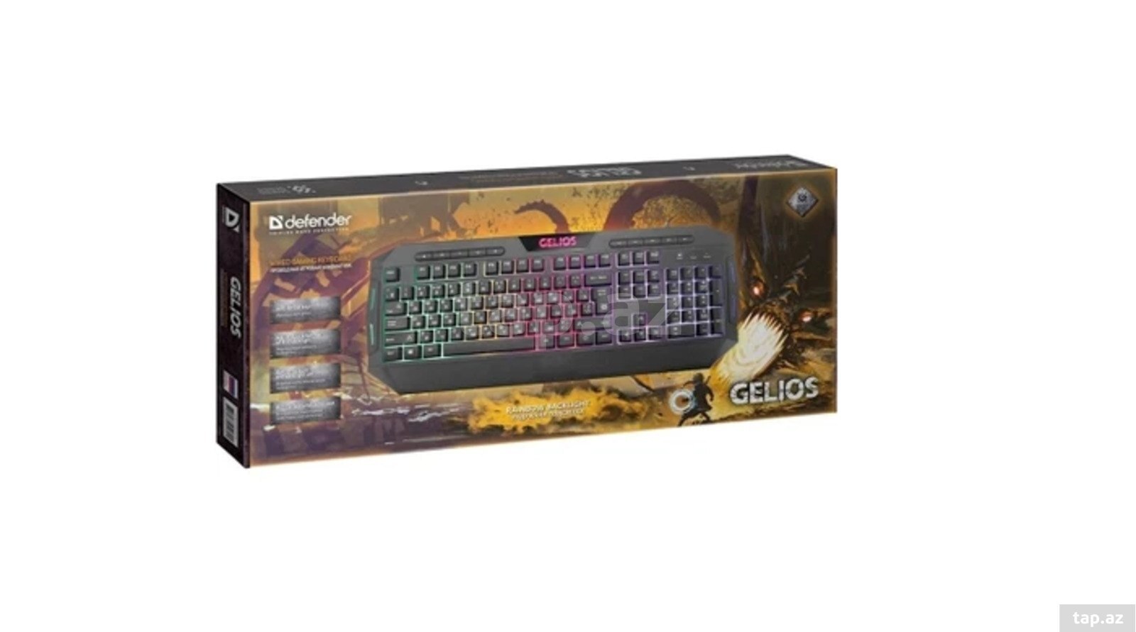 Defender Gelios GK-174DL Wired gaming keyboard, RU, rainbow backlight