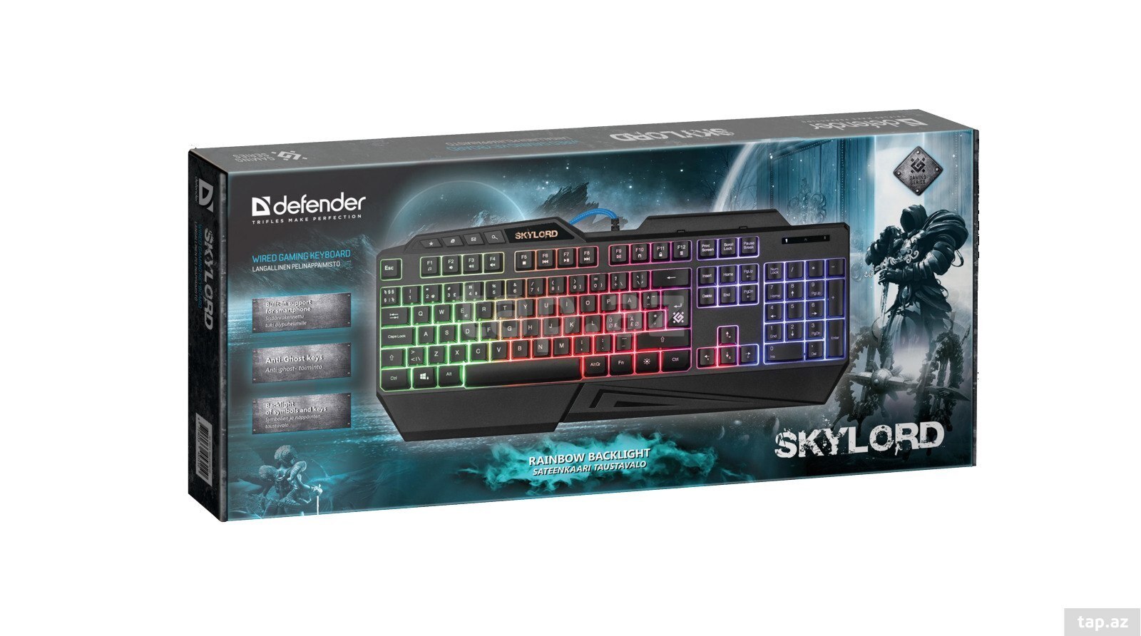 Defender Glorious GK-310L Wired gaming keyboard, RU,RGB backlight,19 Anti-Ghost