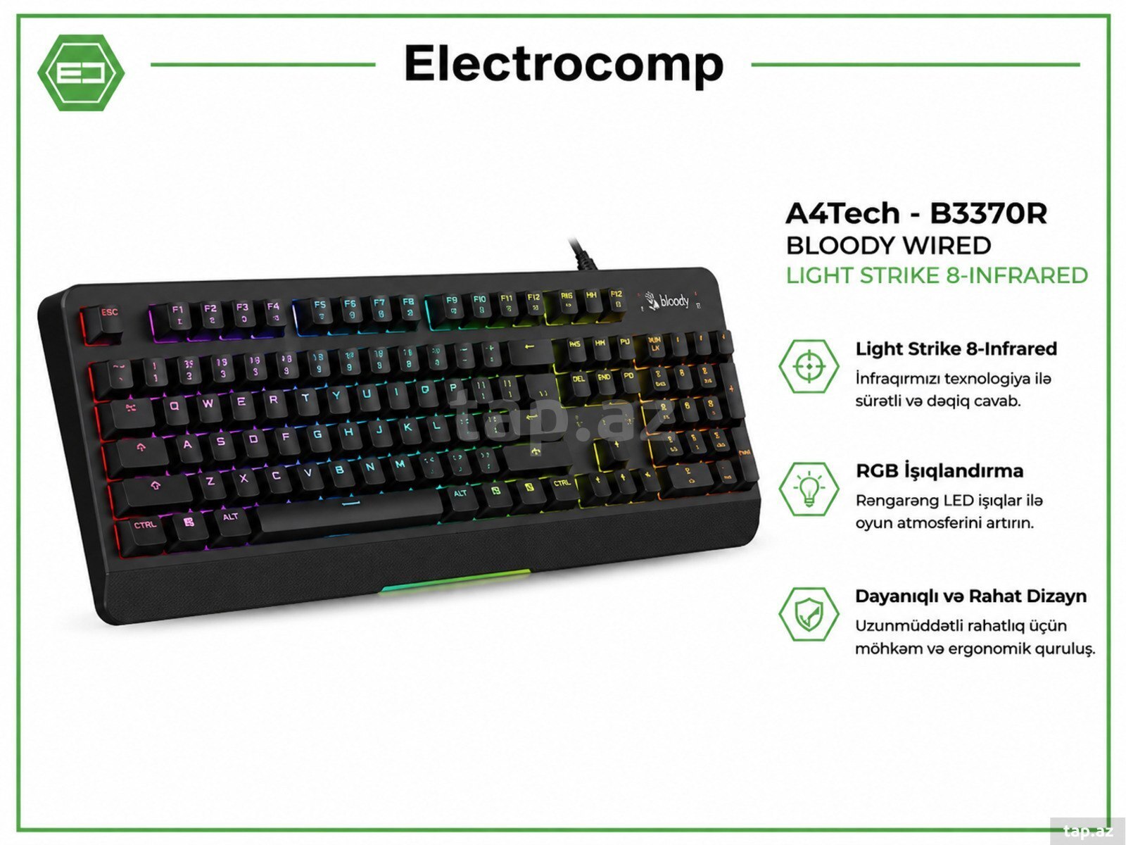 A4Tech B3370R Bloody Wired Light Strike 8-Infrared