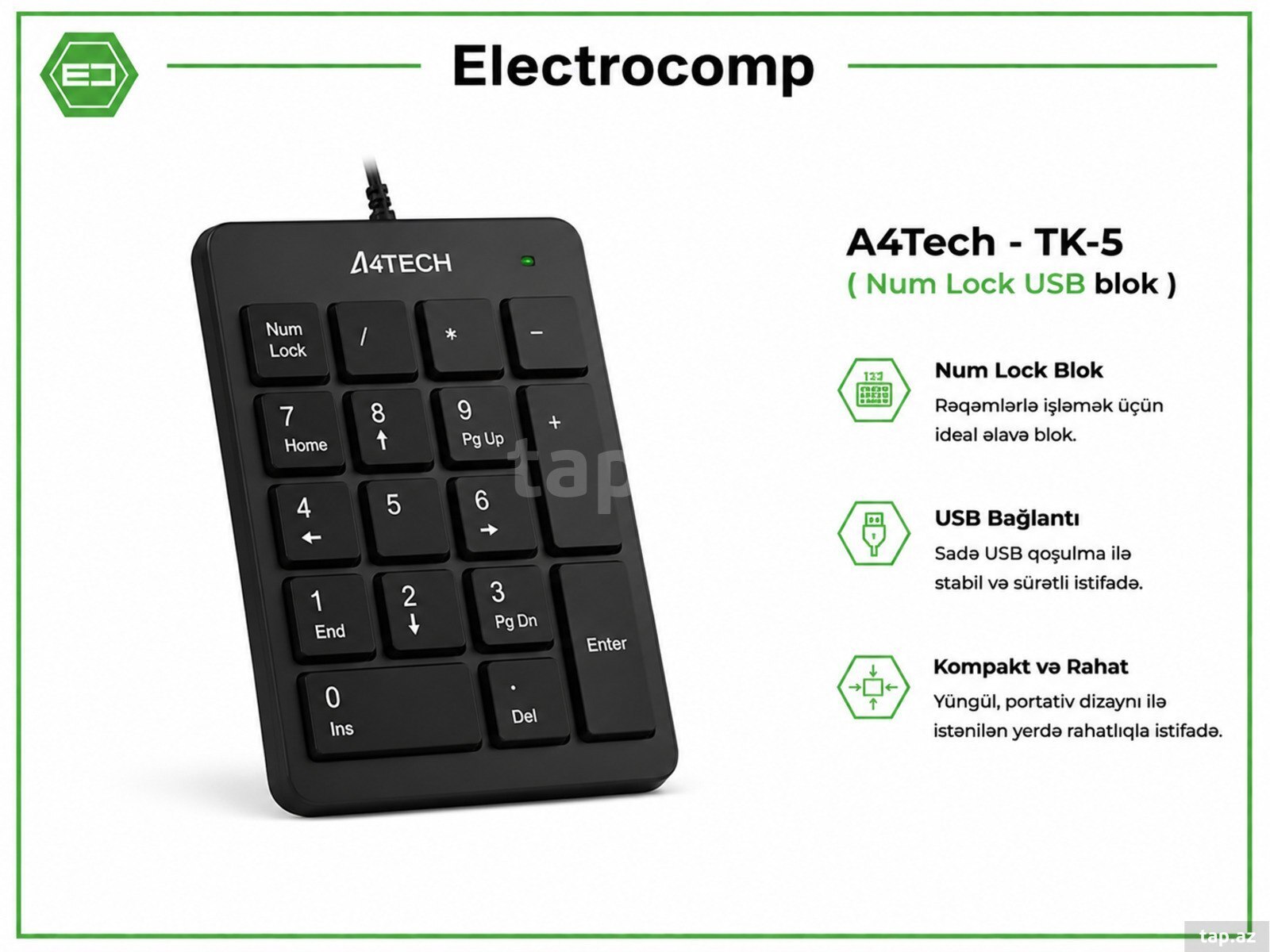 A4Tech TK-5 Num Lock USB Blok