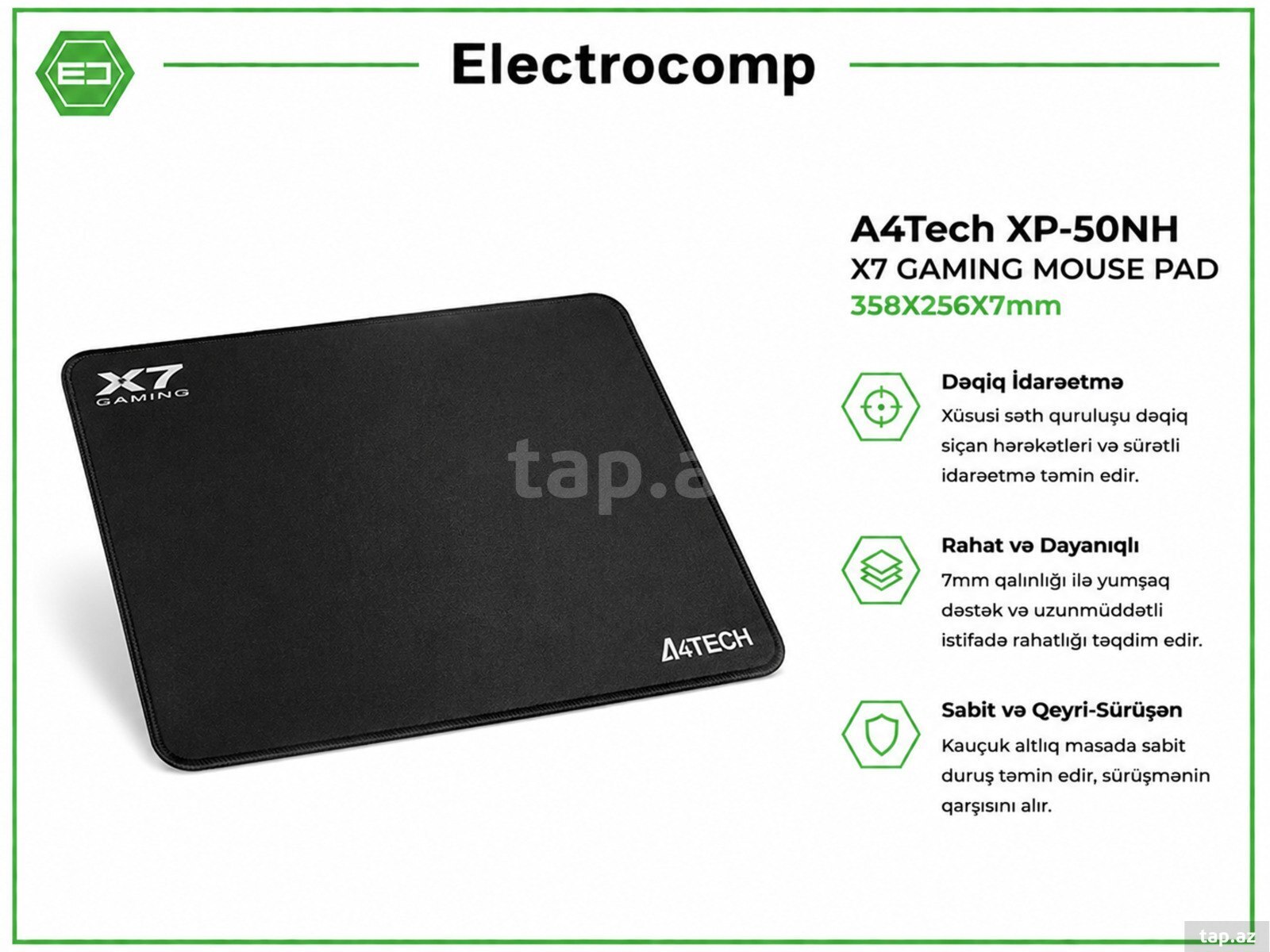 A4Tech XP-50NH X7 Gaming Mouse Pad (358×256×7mm)